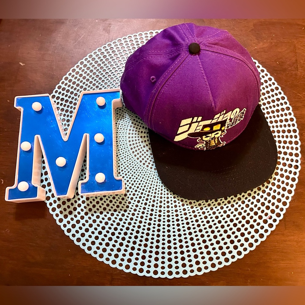 Jojo’s Bizarre Adventure Snapback Hat Cap Loot Crate Anime, Pre-owned